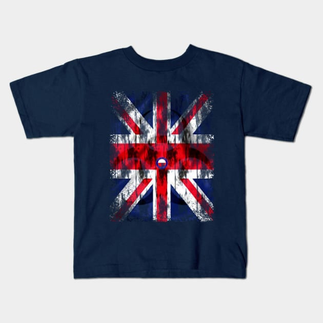 Union Jack Biohazard Kids T-Shirt by asaiphoto